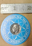 1964-1965 New York World's Fair Neutron Irradiated 90% Silver Roosevelt Dime