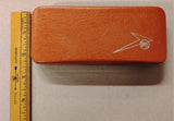 Vtg Brown & Sharpe 599-1 Slant/Line Micrometer 0-1" .0001 w/ 1967 Receipt & Box