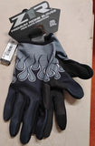 Z1R Flame Mens Textile Motorcycle Gloves Black/Gray