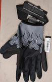 Z1R Flame Mens Textile Motorcycle Gloves Black/Gray
