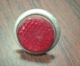 Vintage Red Glass Honeycomb Reflector Metal Back Schwinn B6 Phantom Rat Rod