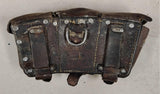 Original WW2 German Mauser K98 Leather 3-Cell Ammo Pouch - Finnish SA Marked"