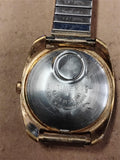 VTG 1970s Timex Electric Dynabeat Gold Tone Mens Watch Smoked Dial - Working
