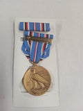 VTG WWII US Military American Campaign Medal & Ribbon Bar Set
