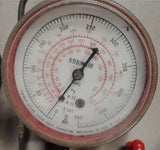 Robinair HVAC Manifold Gauge Set 2-Valve Brass R12 R22 R502 w/ Hoses USA Case
