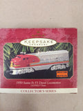1997 Hallmark Keepsake Ornament 1950 Santa Fe F3 Diesel Locomotive Lionel #2 NIB