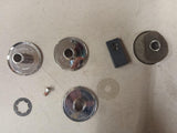 Harley-Davidson Hand Lever Clock & Thermometer Mount Kit Chrome Softail Dyna FLT