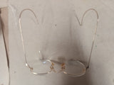 Vtg 1930s Rimless Eyeglasses 1/10 12K GF Gold Filled Hexagon Frame Numont AO