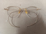 Vtg 1930s Rimless Eyeglasses 1/10 12K GF Gold Filled Hexagon Frame Numont AO