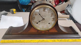 Ingraham Duplex Wall Clock Vintage 1940s Wind Up Brass Dial Not Working