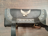 Willie & Max Black Magic Tool Bag Harley Softail Dyna Sportster Fork Pouch Eagle