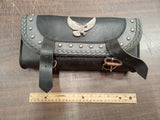 Willie & Max Black Magic Tool Bag Harley Softail Dyna Sportster Fork Pouch Eagle
