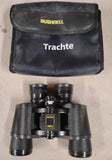Vintage Bushnell 7x35 Compact Binoculars Black w/ Tracite Case Travel Optics