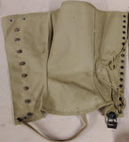 WWII US Army Canvas Leggings Gaiters Gregory & Read Co 1940 Size 3R Pair