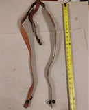 Original WWI French Army M1892/14 Leather YStraps Combat Belt Suspenders Stamped