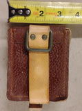 Vintage Kozak Leather Ammo Pouch Military Cartridge Belt Pouch Brown