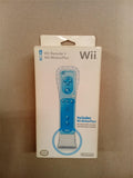 Official Nintendo Wii Remote + Motion Plus Bundle BLUE Boxed USZ OEM RVL-003