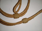 WWII British Army 33" Pistol Lanyard Khaki Cotton - Webley .38/200 Enfield No. 2
