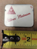 Vtg 1940s Ultrex Platinum Condom Tin Dean Rubber Mfg Prophylactic Military WWII