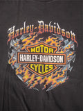 Vtg Harley Davidson San Jose CA Holoubek Shirt L Eagle Flame Biker Made USA 90s