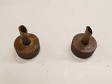 2 Antique Lunkenheimer Glass Engine Oilers Embossed Bottles Brass Tops