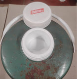 Vintage Coleman Green White Water Jug Cooler Camping Picnic Thermos
