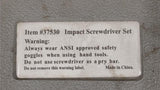 Manual Impact Screwdriver Set w/ Case & Bits Reversible Heavy Duty Tool
