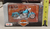 Maisto Harley Davidson 1953 FL Hydra Glide 1/18 Diecast Model Series 40 Blue Nos