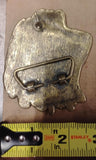 Vintage Brass Native American Indian Chief Headdress Western Belt Buckle