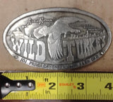 Vintage 1974 Wild Turkey Whiskey Belt Buckle Bergamot Brass Works USA