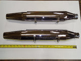 Harley-Davidson Softail Deluxe OEM Stock Mufflers - Chrome Take-Offs - 65353-05