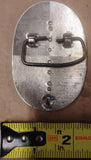 Vintage Silver Tone Western Belt Buckle Floral Scroll Engraved Oval