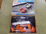 Vintage Eldon 1/32 Slot Car Track Lot - 50+ Pcs, Monza Banked Curves, Car Bodies