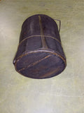 Antique 1 Gallon Wood-Jacketed Oil Can - Primitive Wrapped Kerosene Jug 1800'S