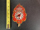 Vintage K. Keller West German Miniature Clock Face/Movement-Black Forest "Tole"