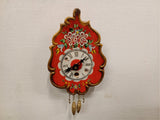 Vintage K. Keller West German Miniature Clock Face/Movement-Black Forest "Tole"