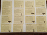 Complete Set of 24 WWII "War Planes in Beautiful Colors" Lithographs C. Rosner