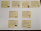 Complete Set of 24 WWII "War Planes in Beautiful Colors" Lithographs C. Rosner