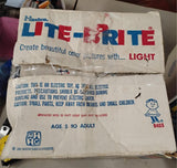 Vintage 1967 Hasbro Lite-Brite Toy Original Box & White Frame Model 5455 Working