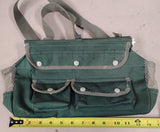 Danielson 12" Canvas Fishing Creel - Green Trout Bag with 2 Front Pockets & Rule