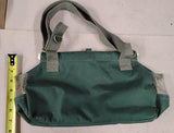 Danielson 12" Canvas Fishing Creel - Green Trout Bag with 2 Front Pockets & Rule