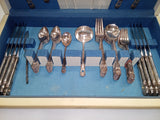 1847 Rogers Bros ETERNALLY YOURS Chest Silverplate Flatware 55 Pc Set 8 Person