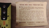 Vtg Revere 8mmwide angle projection lens 17mm screw in adapter 1"attachment box