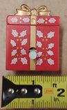 Vtg1990 Fun World Santa Gift Box Light Up Flash Motion Pin Brooch Christmas 7008