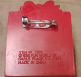 Vtg1990 Fun World Santa Gift Box Light Up Flash Motion Pin Brooch Christmas 7008