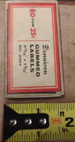 Vintage Dennison Gummed Labels No 2007 Red Border Blank Paper Ephemera 60 Count