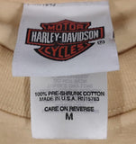VTG Harley Davidson Shirt M Warren Cortland Ohio Yellow Biker T-Shirt 2000s USA
