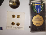 Vintage US Military Memorabilia Lot - Army Medals, UN Peacekeeping, WWII Ribbons