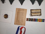Vintage US Military Memorabilia Lot - Army Medals, UN Peacekeeping, WWII Ribbons