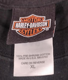 Vtg 2007 Harley Davidson T Shirt Barnett El Paso Texas Pocket Flame Men XL Black